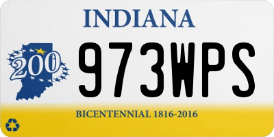 IN license plate 973WPS