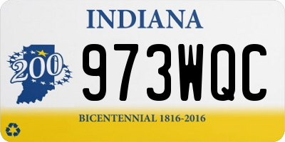 IN license plate 973WQC