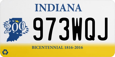 IN license plate 973WQJ