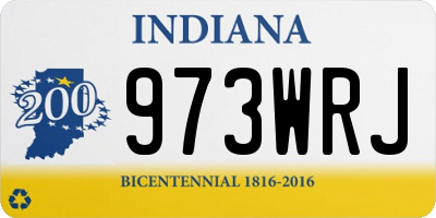 IN license plate 973WRJ
