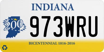 IN license plate 973WRU