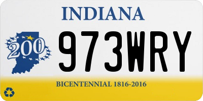 IN license plate 973WRY