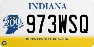 IN license plate 973WSQ