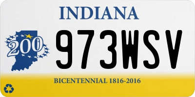 IN license plate 973WSV