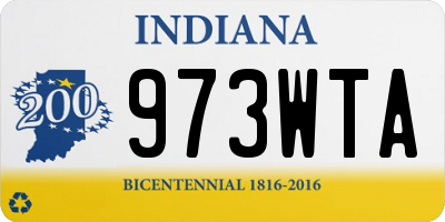 IN license plate 973WTA