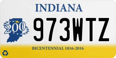 IN license plate 973WTZ