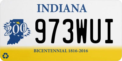 IN license plate 973WUI