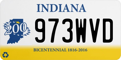IN license plate 973WVD