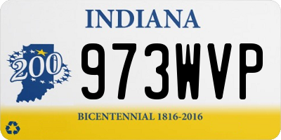 IN license plate 973WVP