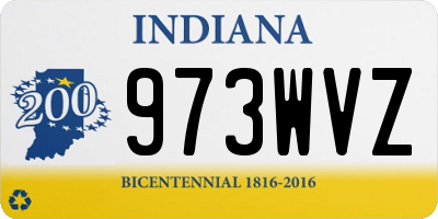 IN license plate 973WVZ