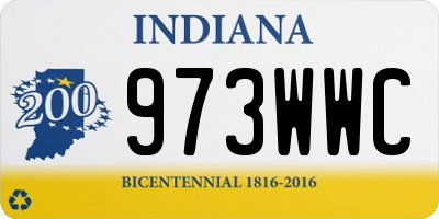IN license plate 973WWC