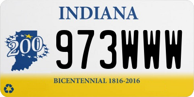 IN license plate 973WWW
