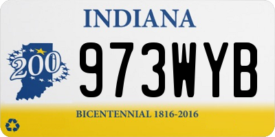 IN license plate 973WYB