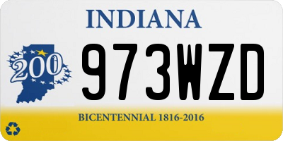 IN license plate 973WZD