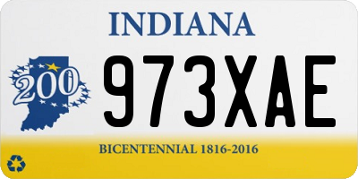 IN license plate 973XAE