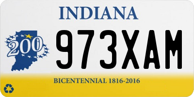 IN license plate 973XAM
