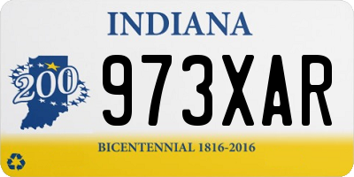 IN license plate 973XAR
