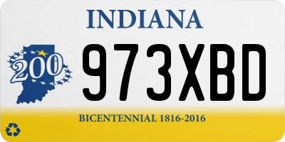 IN license plate 973XBD