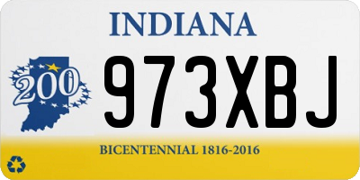 IN license plate 973XBJ