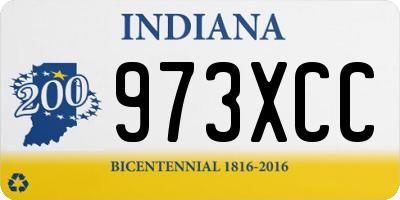 IN license plate 973XCC