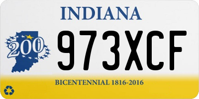 IN license plate 973XCF
