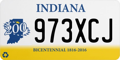 IN license plate 973XCJ
