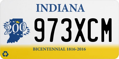 IN license plate 973XCM