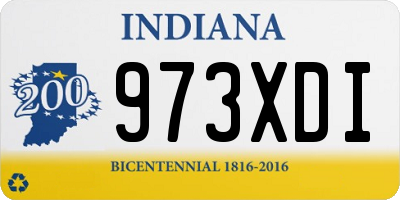 IN license plate 973XDI
