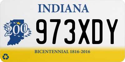 IN license plate 973XDY