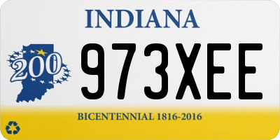 IN license plate 973XEE