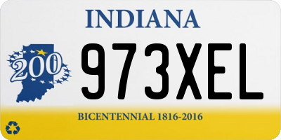 IN license plate 973XEL