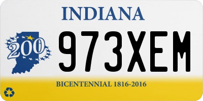IN license plate 973XEM