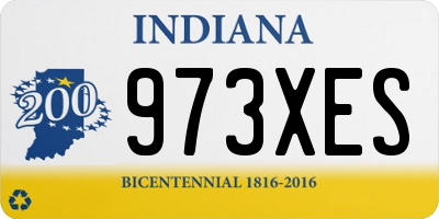 IN license plate 973XES