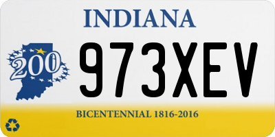 IN license plate 973XEV