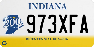 IN license plate 973XFA