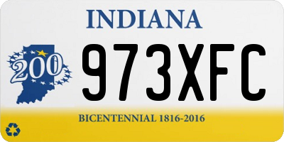 IN license plate 973XFC