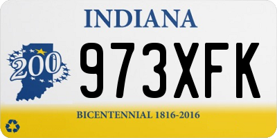 IN license plate 973XFK