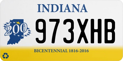 IN license plate 973XHB