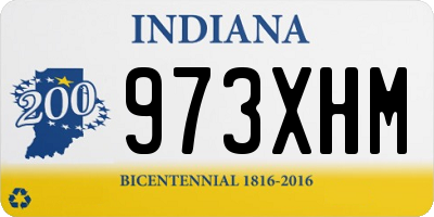 IN license plate 973XHM