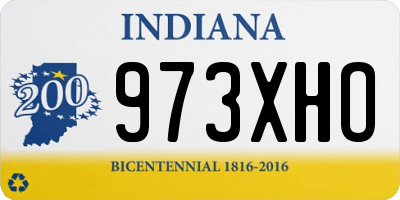 IN license plate 973XHO