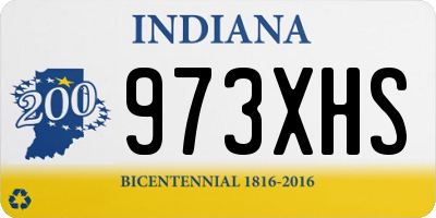 IN license plate 973XHS