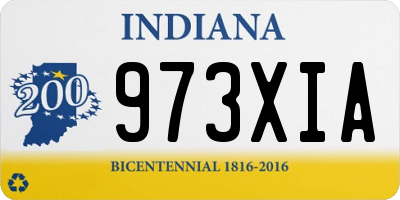 IN license plate 973XIA