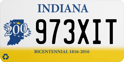 IN license plate 973XIT