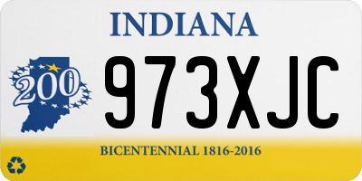 IN license plate 973XJC