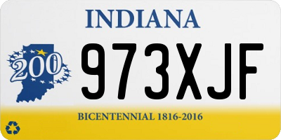IN license plate 973XJF