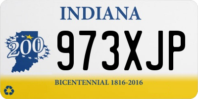 IN license plate 973XJP