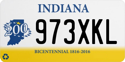 IN license plate 973XKL