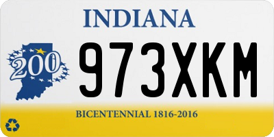 IN license plate 973XKM