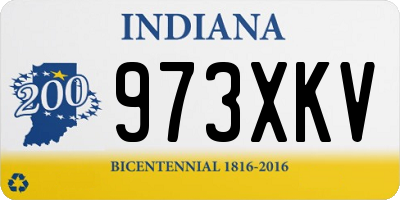 IN license plate 973XKV