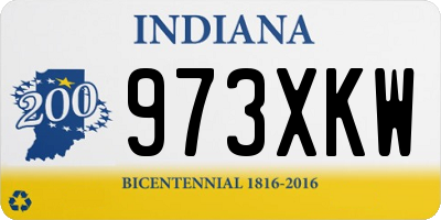 IN license plate 973XKW